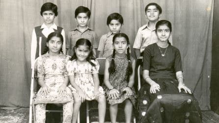 Childhood portrait of Ram with his siblings/family in Rajahmundry